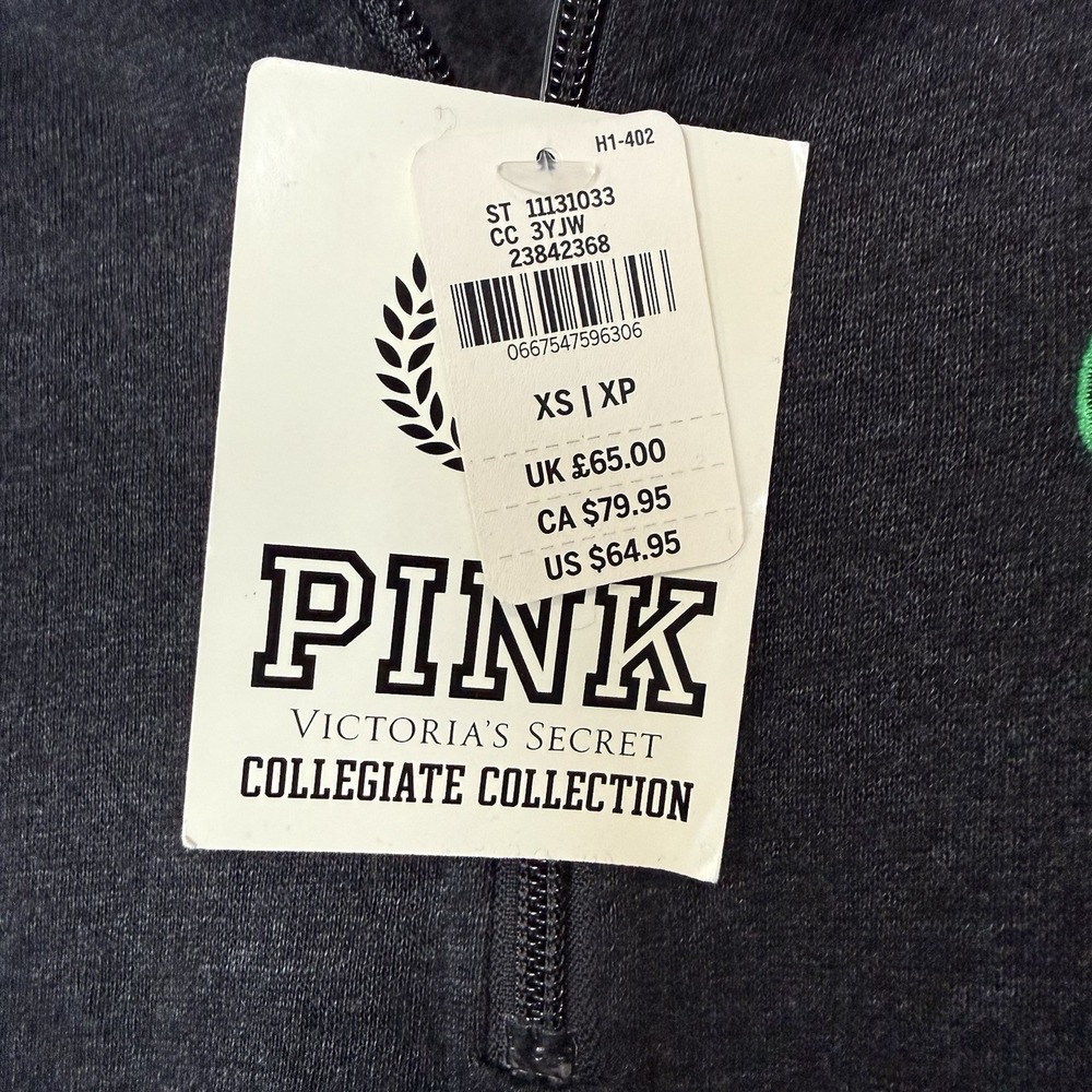 NWT Victoria's Secret PINK Marshall University XS Quarter 1/4 Zip Pullover - Picture 5 of 10